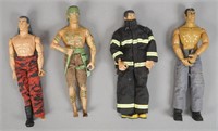 4 Action Figures - 3 Bare Chested Chippendales!