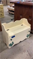 Cute cream colored bench chest-30” wide, 22 1/2”