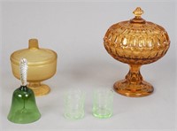 Vintage Colored Glass - Bell - Candy Dishes - Cups