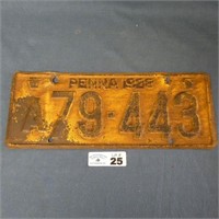 1928 PA License Plate