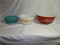 3 Assorted Vintage Pyrex Bowls