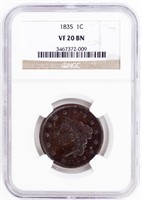 Coin 1835 United States Large Cent NGC VF20 BN