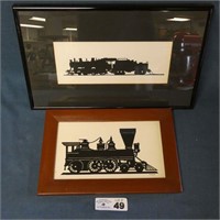 Train Related Framed Paper Cut-Outs