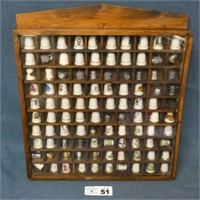 Thimble Collection in Cabinet