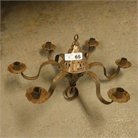 Punched Tin Hanging Candle Fixture