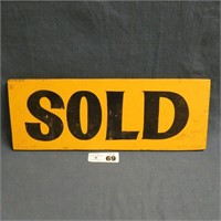 Wooden SOLD Sign