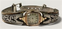 14k Longines Wrist Watch, Mexico Sterling & 10k