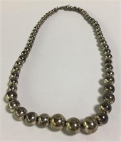 Sterling Silver Beaded Necklace