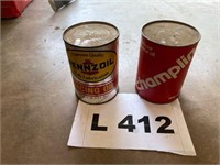 Champlin Oil can (full) & Pennzoil can (full)