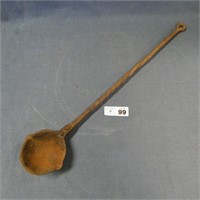 24" Cast Iron Ladle with Twisted Handle