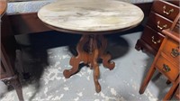 Oval Marble Top Victorian Table