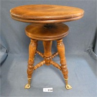 Claw & Ball Footed Piano Stool