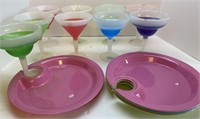 Outdoor Plates, Margarita & Martini Glasses