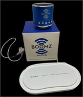 Boomz Speaker and Sony Speaker