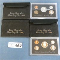 2-1995 & 1992 US Mint Silver Proof Sets