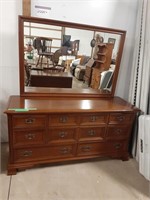 Solid cherry gibbard dresser with mirror. Matches