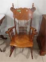Vintage spindle back rocking chair