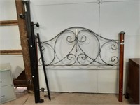 Metal headboard and bed frame, 63" x 53 1/4"