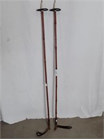 Pair Of Vintage Wood Cross Country Ski Poles