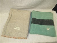 2 Older Wool Blankets