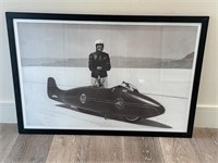 Burt Munro Bonneville Salt Flats Print Framed