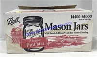 Box of (12) Used Pint Jars
