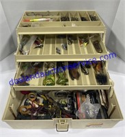 Plano Fishing Tackle Box Filled w/ Lures, Etc..