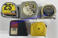 Lot of (5) Tape Measures