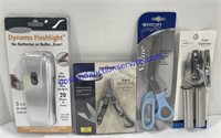 Flashlight, Multi Tool, Scissors - All Brand New