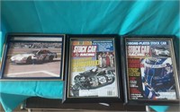 Nascar collectors racing pictures in frame