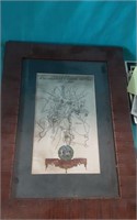 Framed Gettysburg Map with old pictures