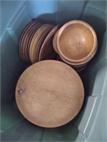 Old wooden dish ware