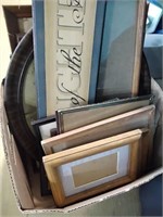 Wooden picture frames and mirrors