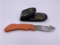 Outdoor edge folding skinning knife gut hook, oran
