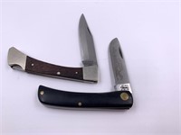 Lot of 2 folding pocket knives Case 2137 and K-Bar