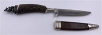 Hubertus outdoor knife with simulated staghorn han
