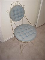 1960s Metal Vanity Chair - 33 x 15