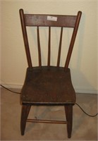 Primitive Antique Walnut Chair 33 x 12 x 12