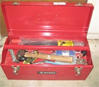Husky Metal Hand Held Tool Box W/ Tools