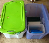 4 Assorted Totes W/ Lids
