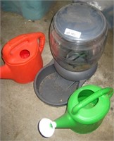 Pet Waterer & 2 Watering Cans