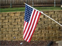 American Flag- 4' x 3' & 6.5' Pole