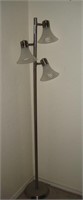 Three Bulb Metal Floor Lamp 64" Tall