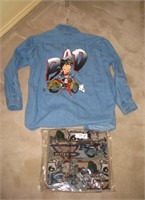 Betty Boop Denim Shirt (L) & Betty Boop Handbag