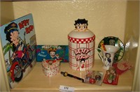 Lot of Betty Boop Items-Canister-Mug,Magnets-Misc