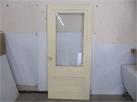 Wooden Door with Glass Knobs