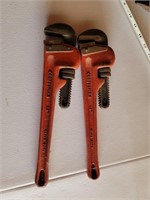 2 - 14" Craftsman Pipe Wrenches