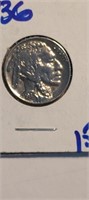 1936 Buffalo Nickel-unc