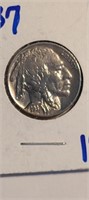 1937 Buffalo Nickel-unc