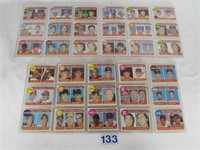 (45) 1969 TOPPS BASEBALL ROOKIE CARDS: